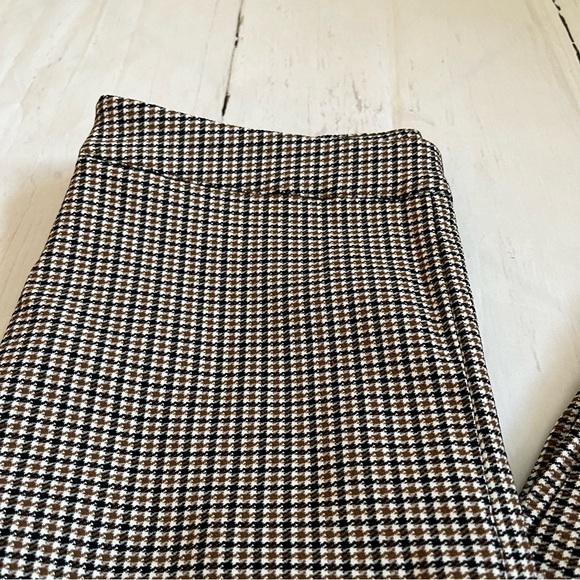 New SHEIN High Rise Plaid Skinny Pants Brown Black L - Picture 9 of 11